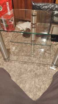 Stolik pod tv 3 poziomowy szklany tanio