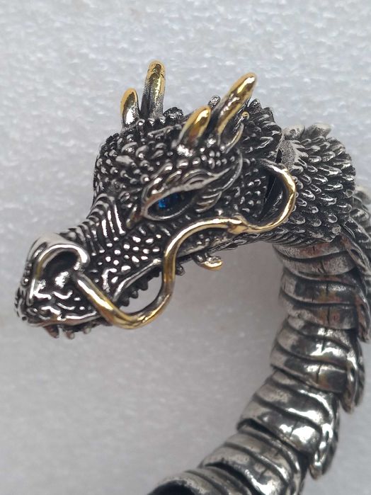 Дракон браслет объёмная модель подвижная ретро винтаж стиль Dragon 3D