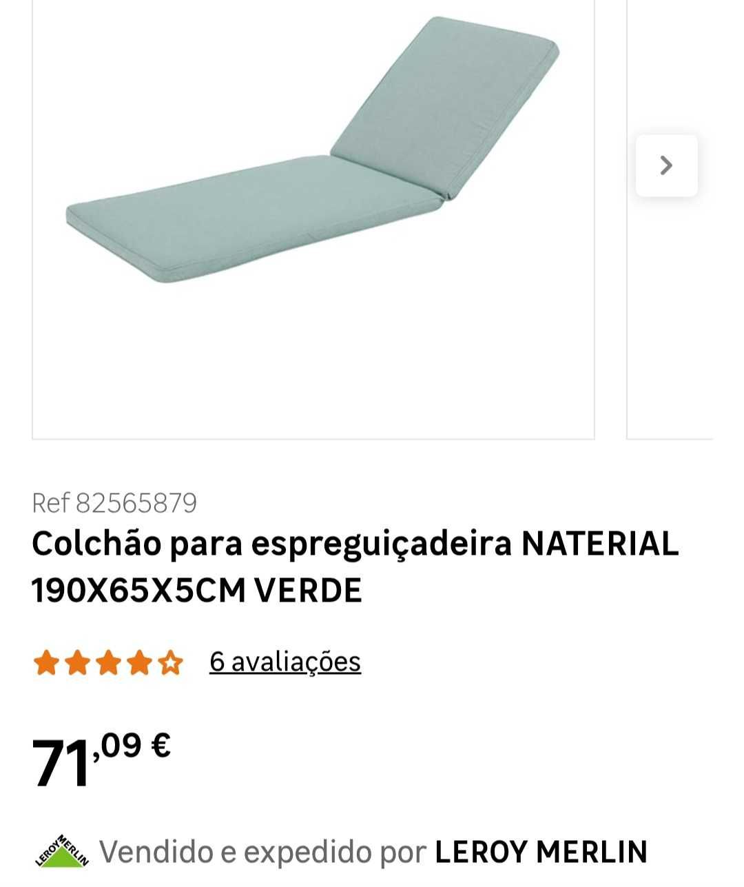 Vendo coxim para espreguiçadeira da marca Naterial