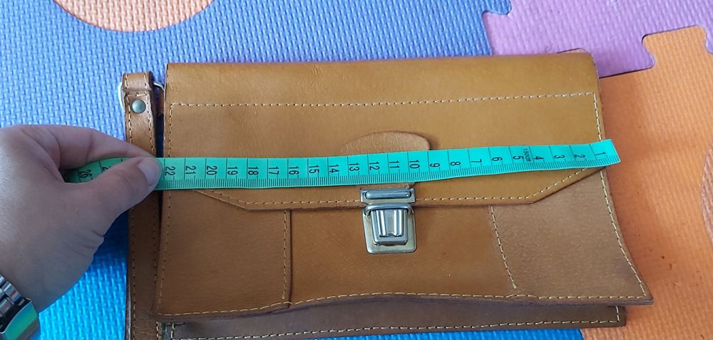 Torebka damska męska skórzana prl vintage