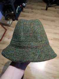 Tweedowy Wełniany Kapelusz Bucket Yorkshire Tweed Marks And Spencer