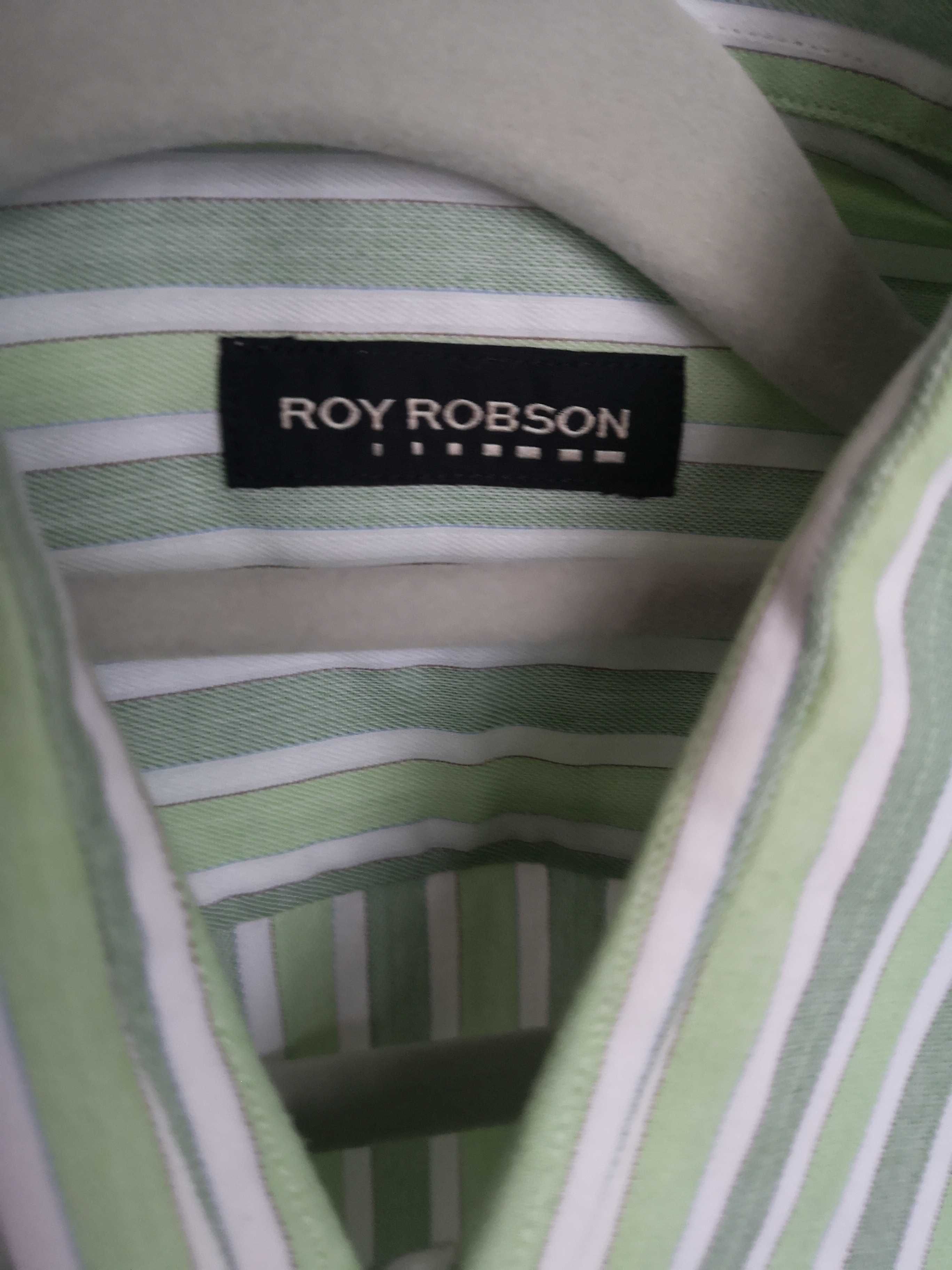 ROY ROBSON koszula w zielone paski r. 17/ 43