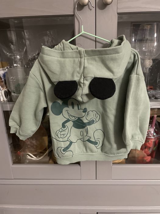 Bluza myszka miki rozpinana z kapturem niemowlęca h&m