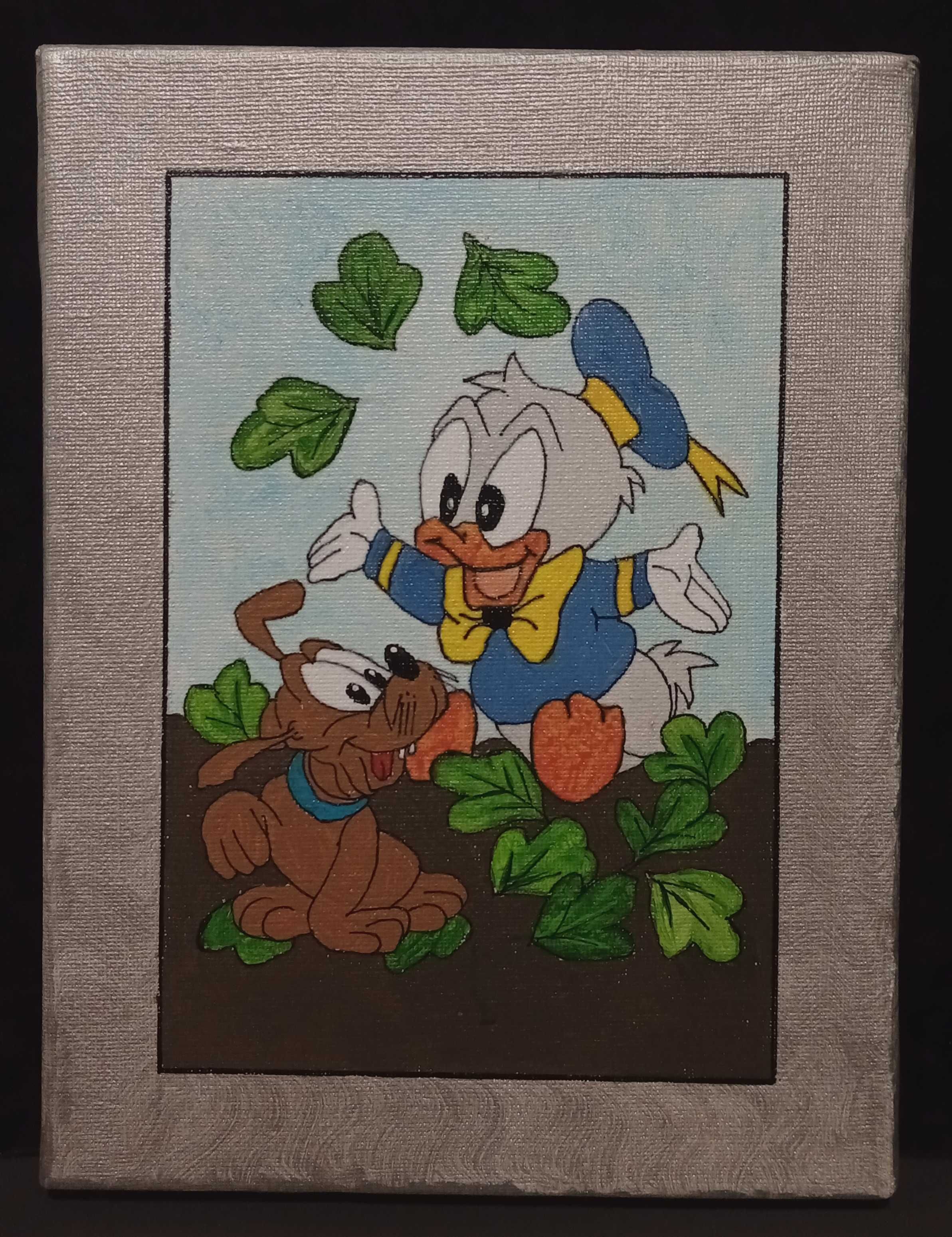 Quadros pintados á mão tintas acrílicas, decorativos para crianças
