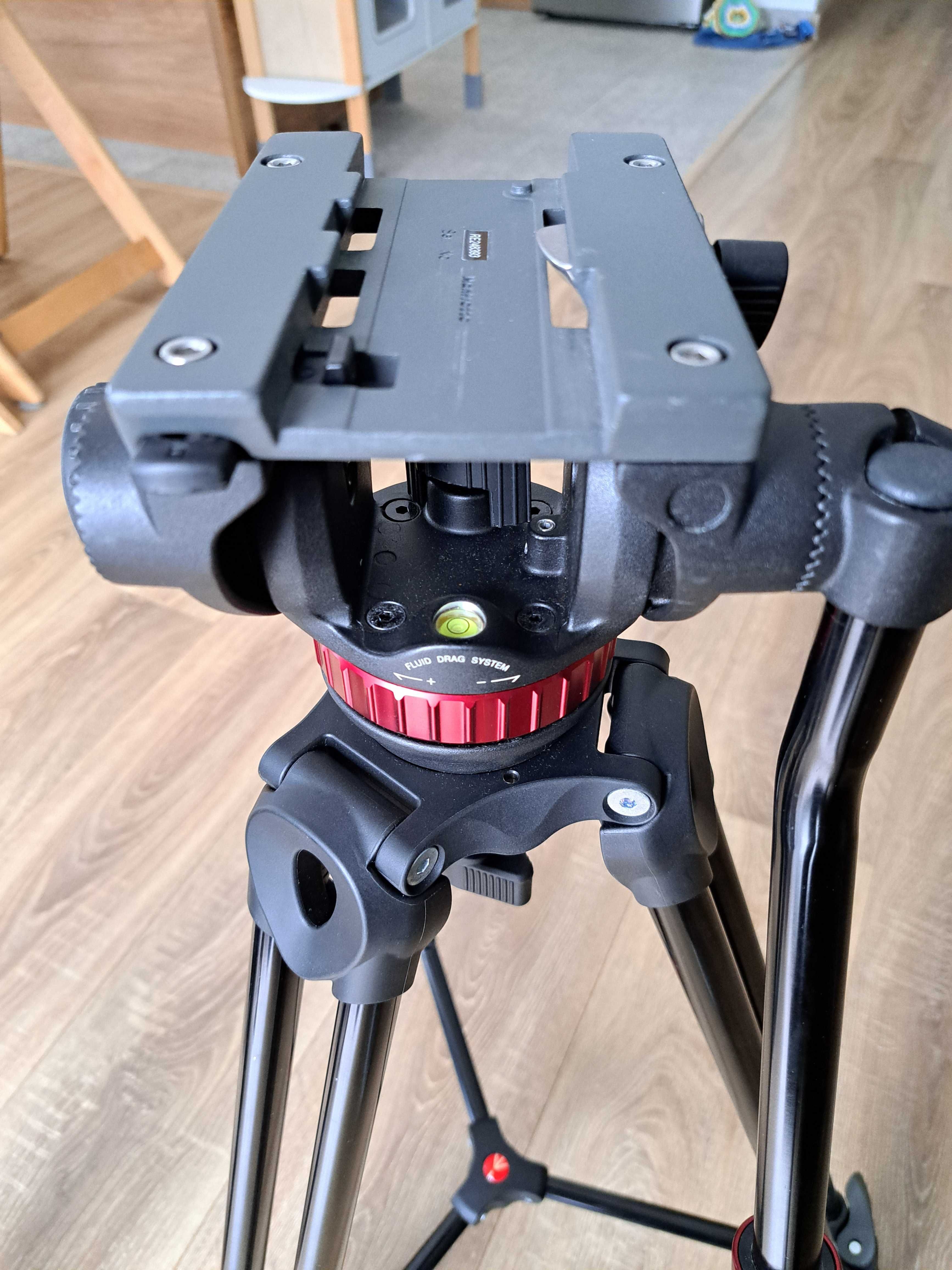 Statyw Manfrotto MVT 502AM + głowica MVH 502A - jak nowy