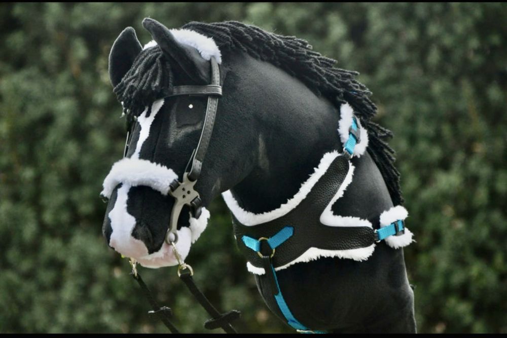 Hobby horse lekki kij ogłowie skokowy kary czarny