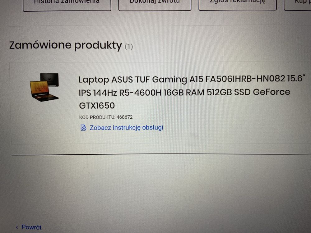Laptop ASUS TUF Gaming A15