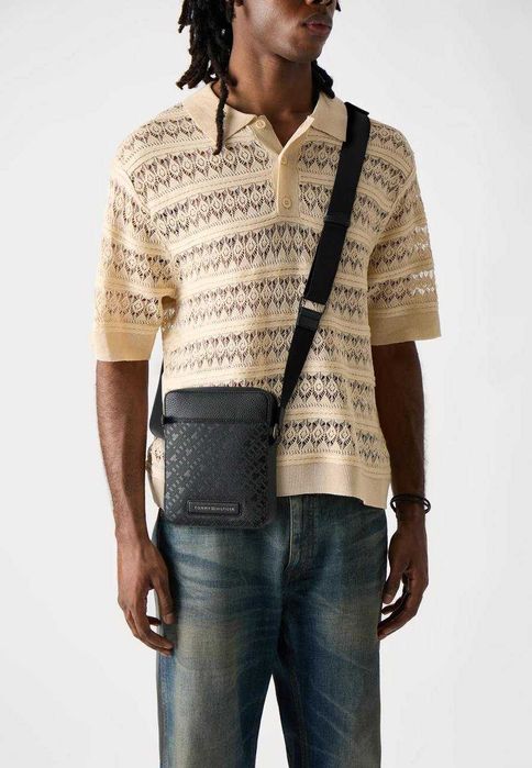 100% ОРИГІНАЛ Tommy Hilfiger monogram reporter чоловіча сумка чорна