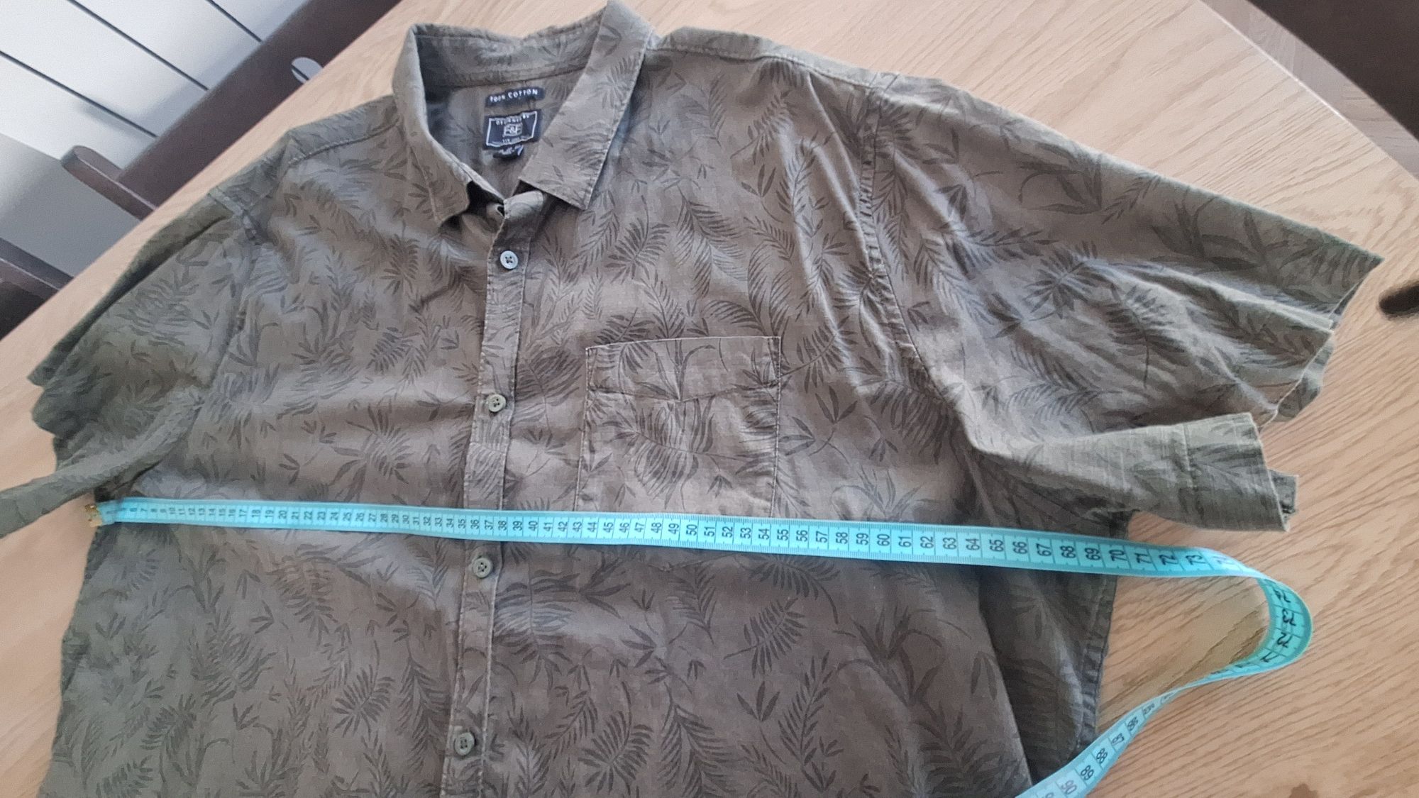 F&F koszula na lato w liście khaki rozm. 3XL