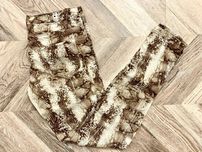 Bershka spodnie dżinsy jeansy w wężowy wzór nadruk rozmiar 34