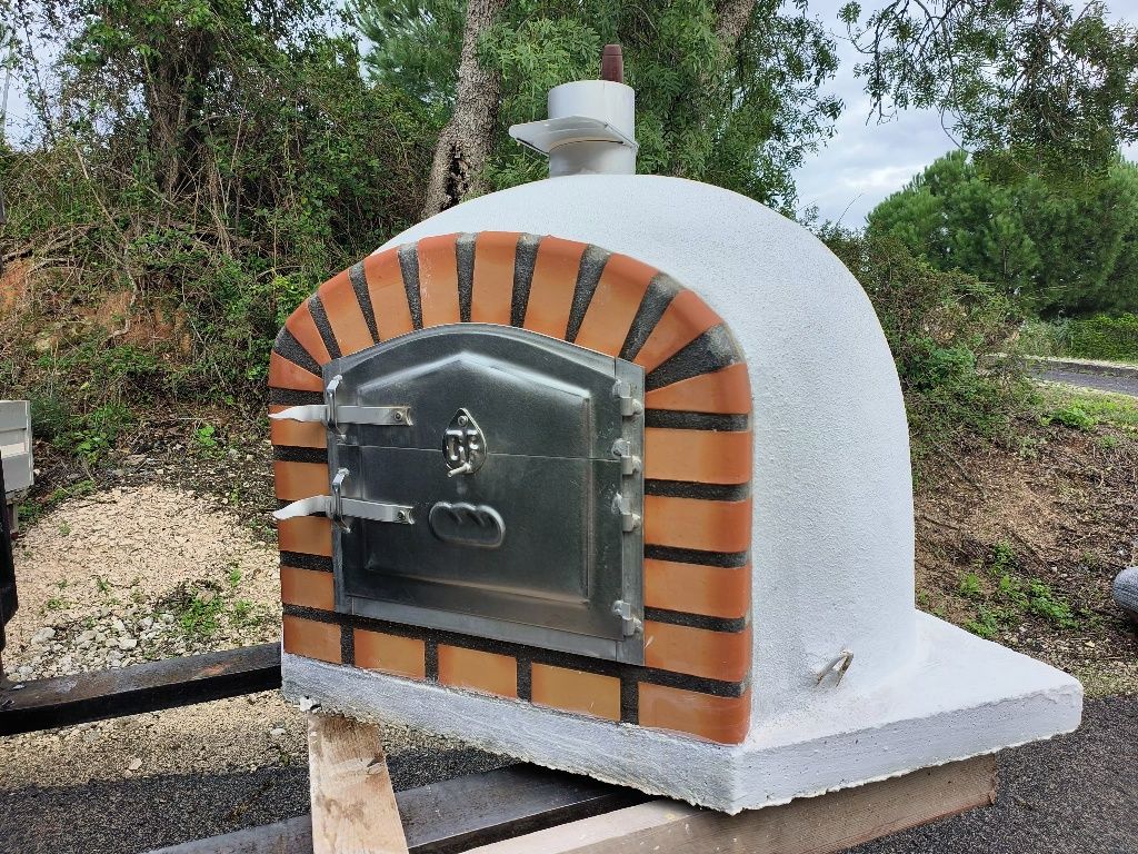 Forno de lenha de CANTO com porta INOX