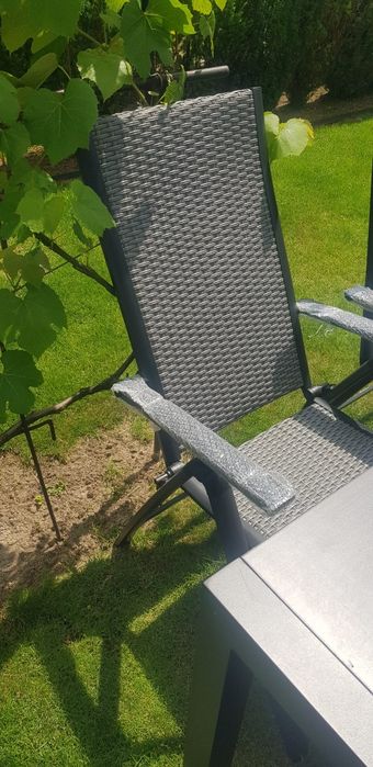 Nowy zestaw mebli ogrodowych stół  150x90 krzesła relaksy 4szt