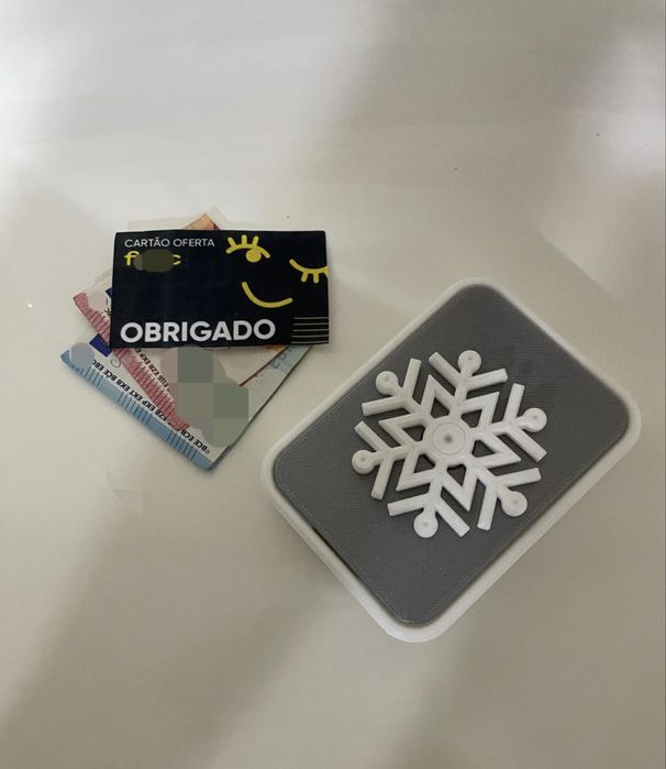 Tesouro de Natal - caixa presente para cartões ou notas