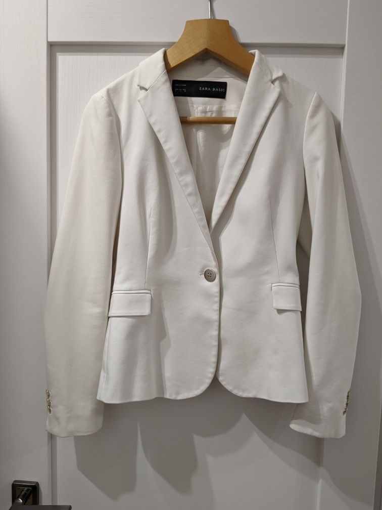 Білий жіночий піджак Zara, S