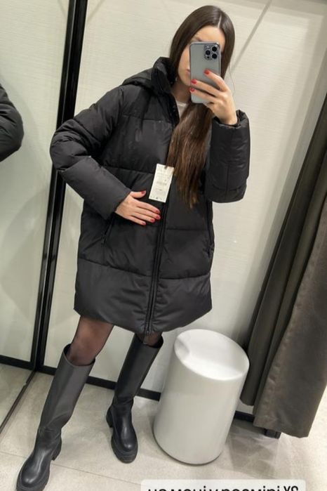 Куртки пуховики жіночі Zara Зара XS-S, M-L