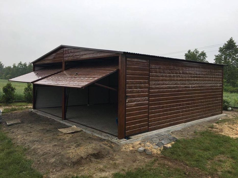 Nowoczesne garaże drewnopodobne premium 3x5 6x5 6x6 9x6