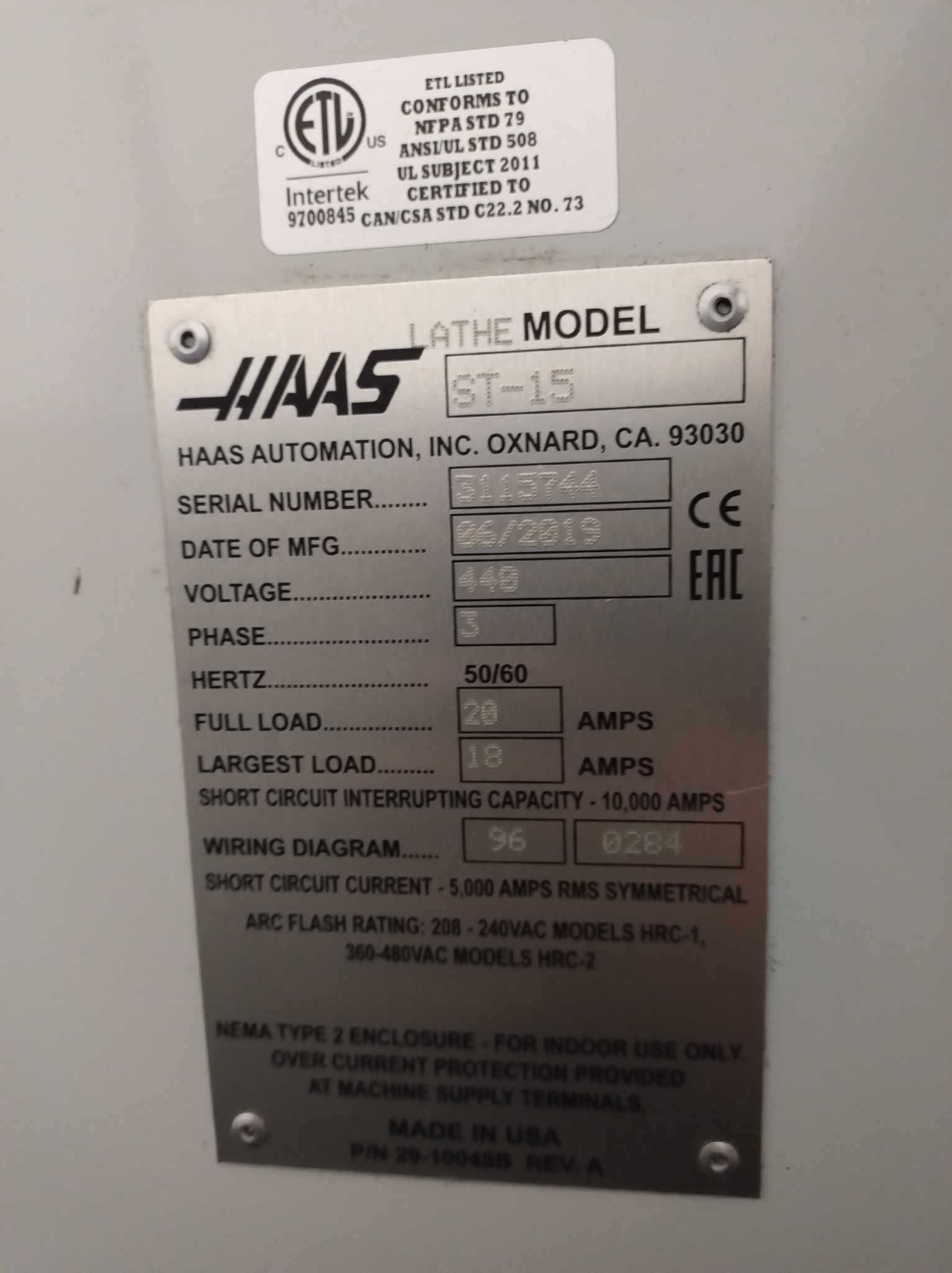 Haas ST15, tokarka CNC, napędzane narzędzia