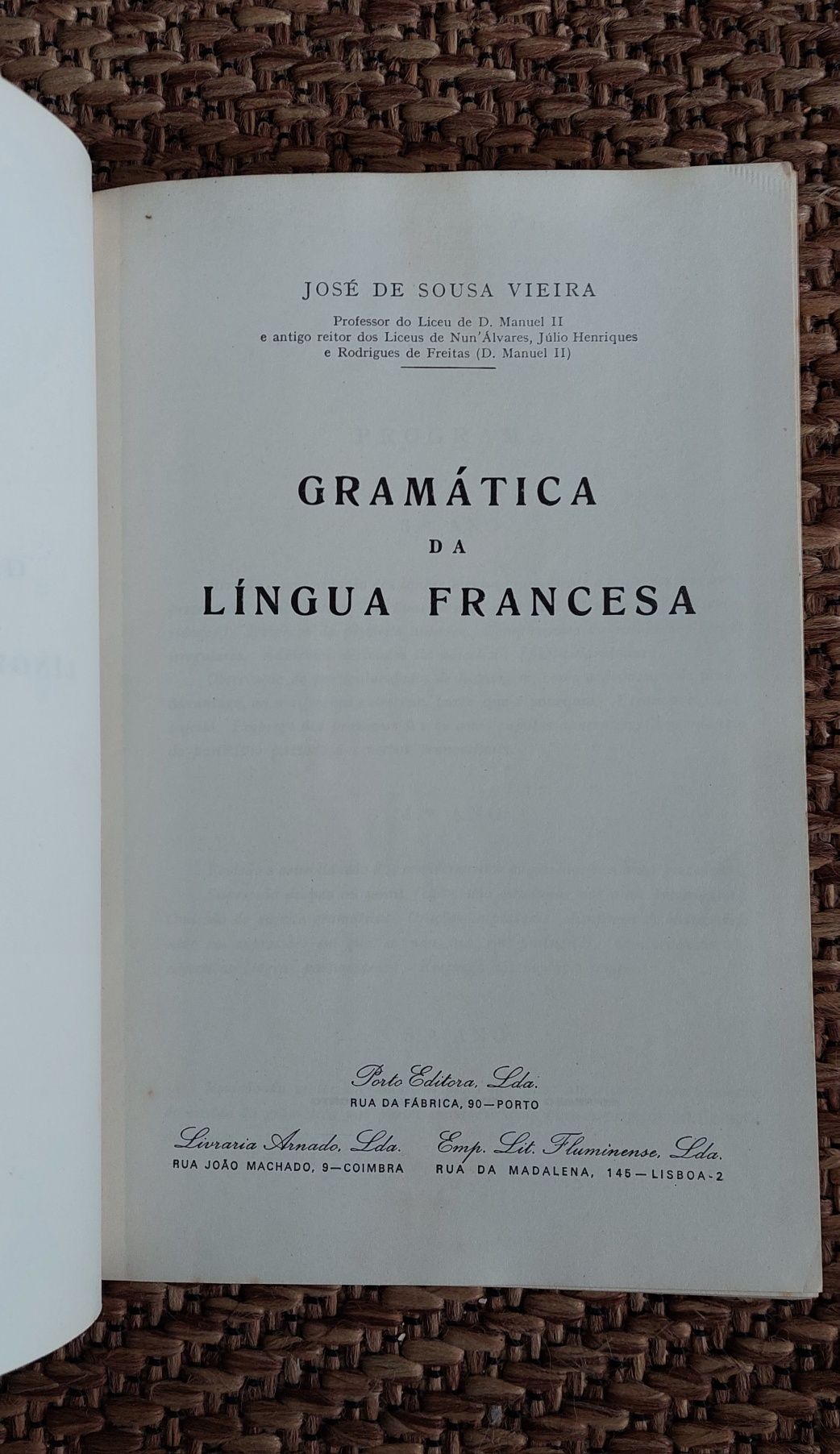 Gramática da Língua Francesa