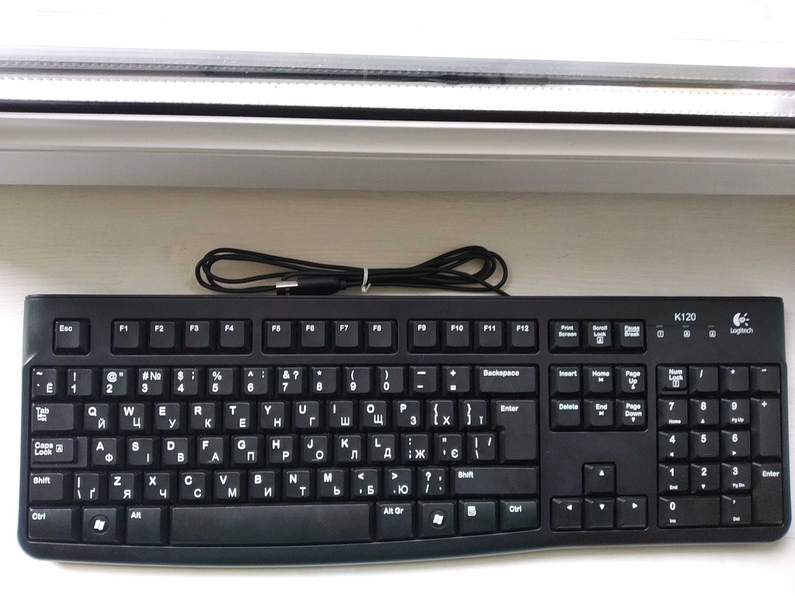 Клавіатура Logitech K120 for Business, USB, чорна, б/в