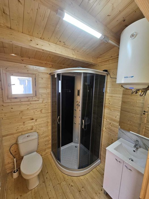 CASA DE MADEIRA COM BANHO 22,5m2 Modelo RAMSI ideal para Turismo Rural