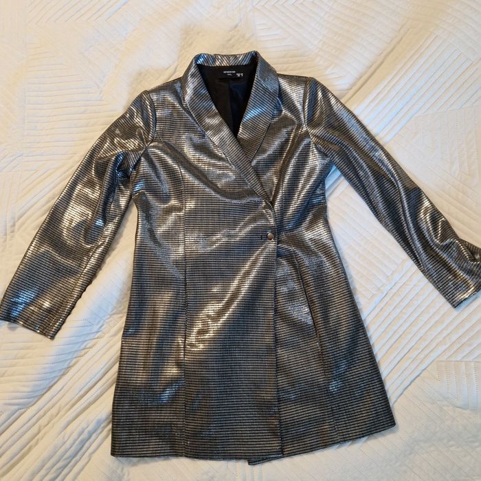 Srebrzysta błyszcząca marynarka Reserved 36 Sylwester