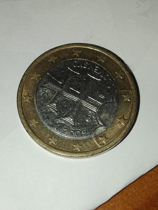 Moeda rara, moeda de 1 euro 2009, 2009 Slovensko, Eslovênia 2009 moeda