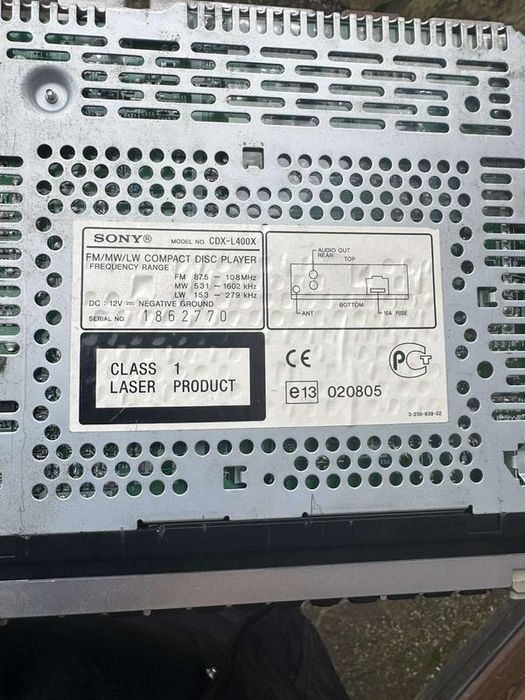 Sony Cdx-l400x Cdxl400x Original Car Radio