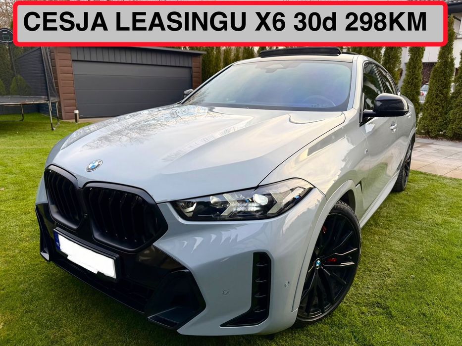 BMW X6 30d 298 KM, Cesja Leasingu, Faktura VAT23, Individual, Carbon,Panorama