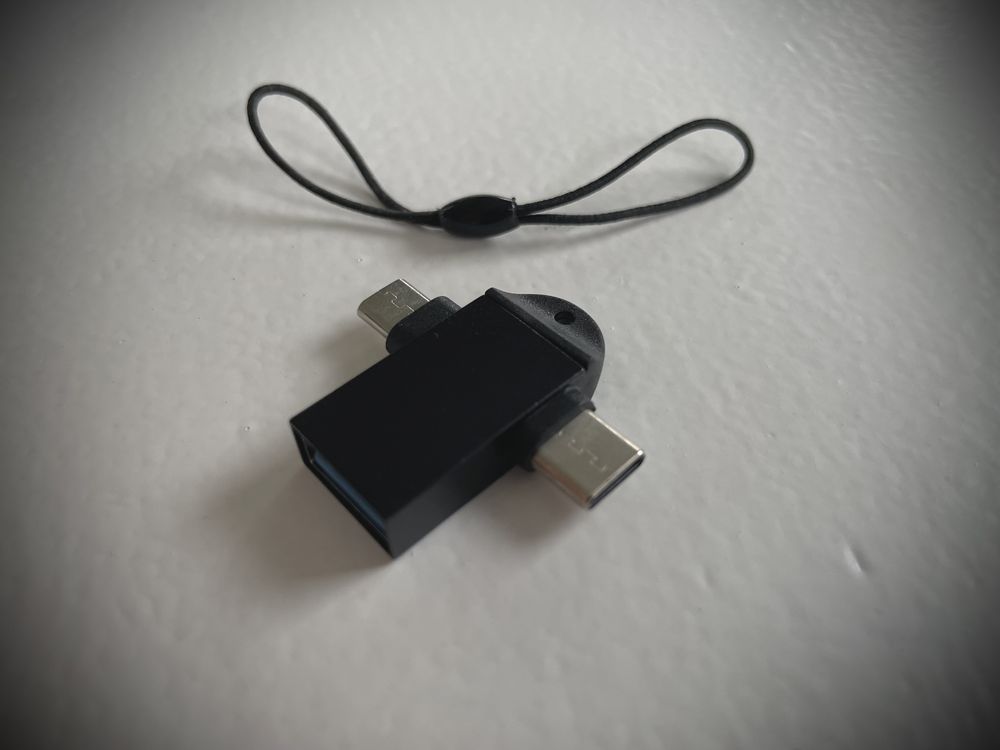 Adapter gniazdo USB - USB-C  i Micro USB