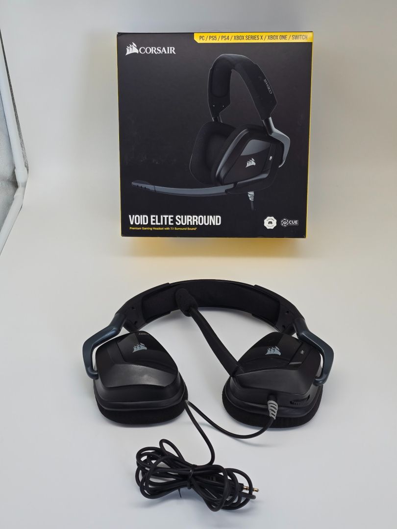 Słuchawki dla graczy Corsair Void Elite RGB Surround 7.1-brak adaptera