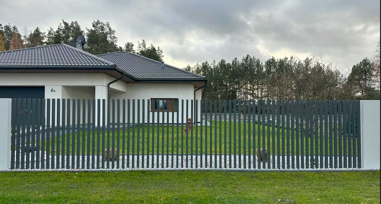 Ogrodzenie grzebieniowe płot nowoczesne ogrodzenie palisada pionowa