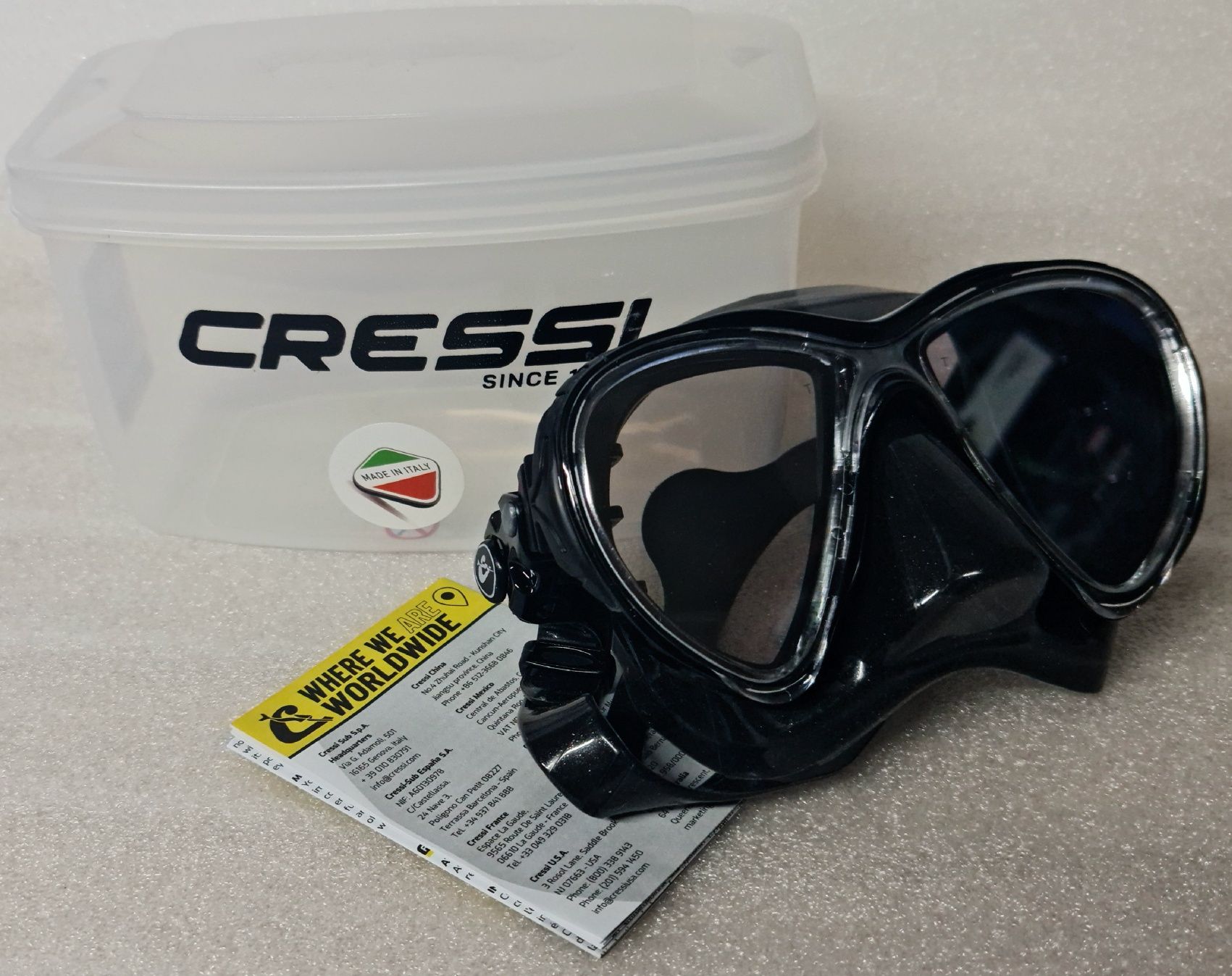 Maska do nurkowania okulary Cressi Big Eyes Evolution HD czarny