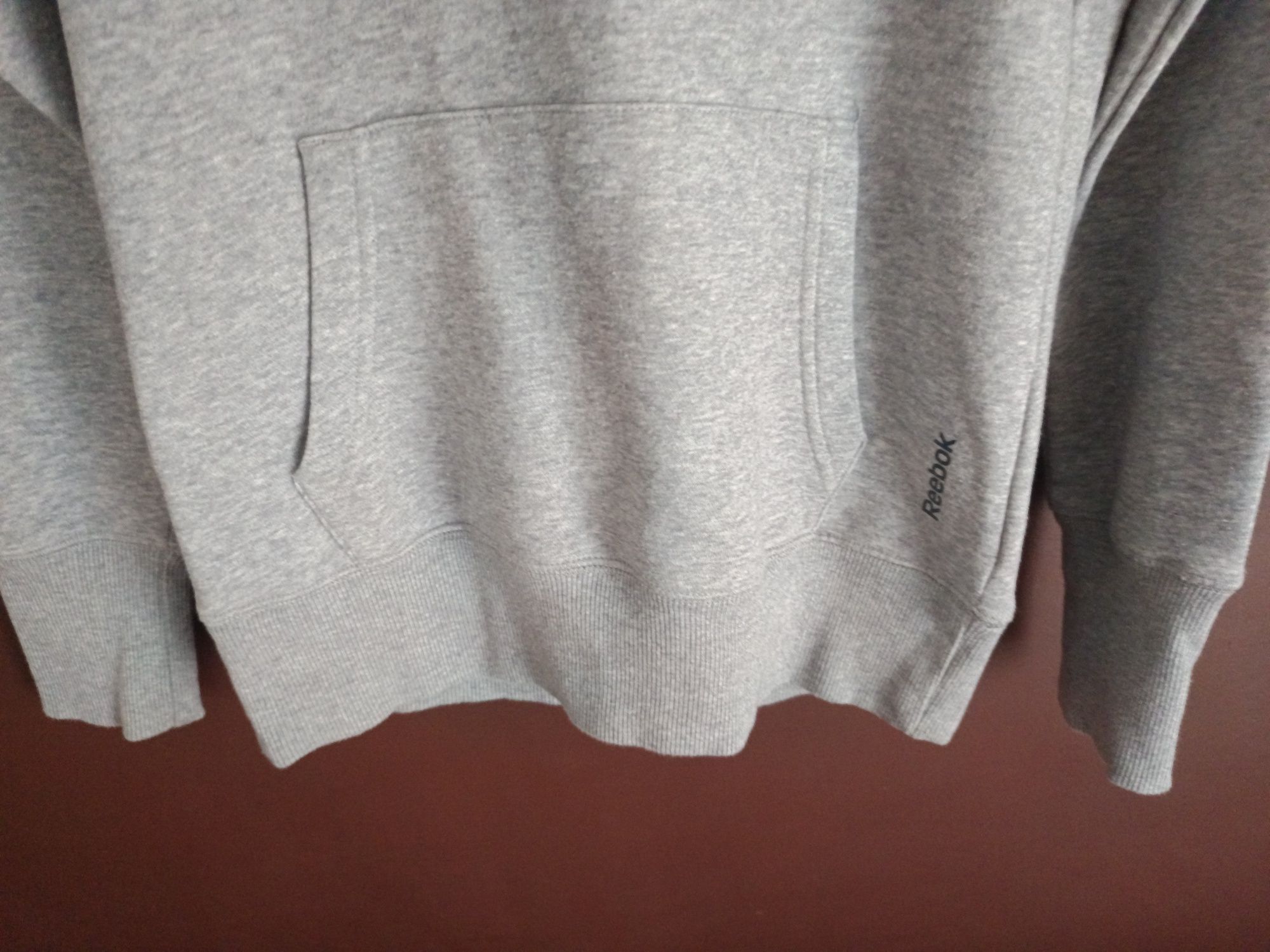 Bluza damska szara Reebok XS kangurka z kapturem