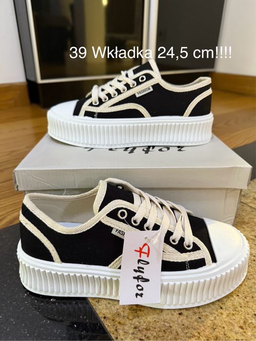 Trampki na grubszej podeszwie sznurowane damskie nowe Flyfor 38/39