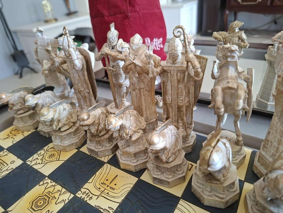 Szachy kolekcjonerskie Harry Potter super zestaw z dodatkami