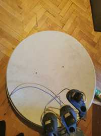Спутниковая тарелка , супутникова тарілка антена з ресівером