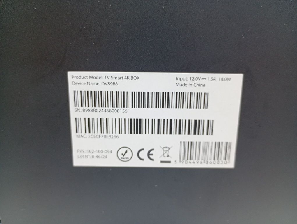 Dekoder TV SMART 4K BOX DV 8988