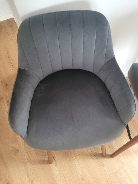 Hokery Emily szary ciemny welurowy