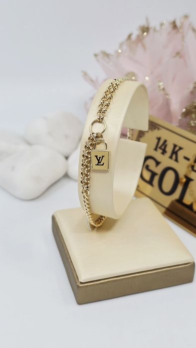 Złota bransoletka splot pancerka i rolo próba 585 14k