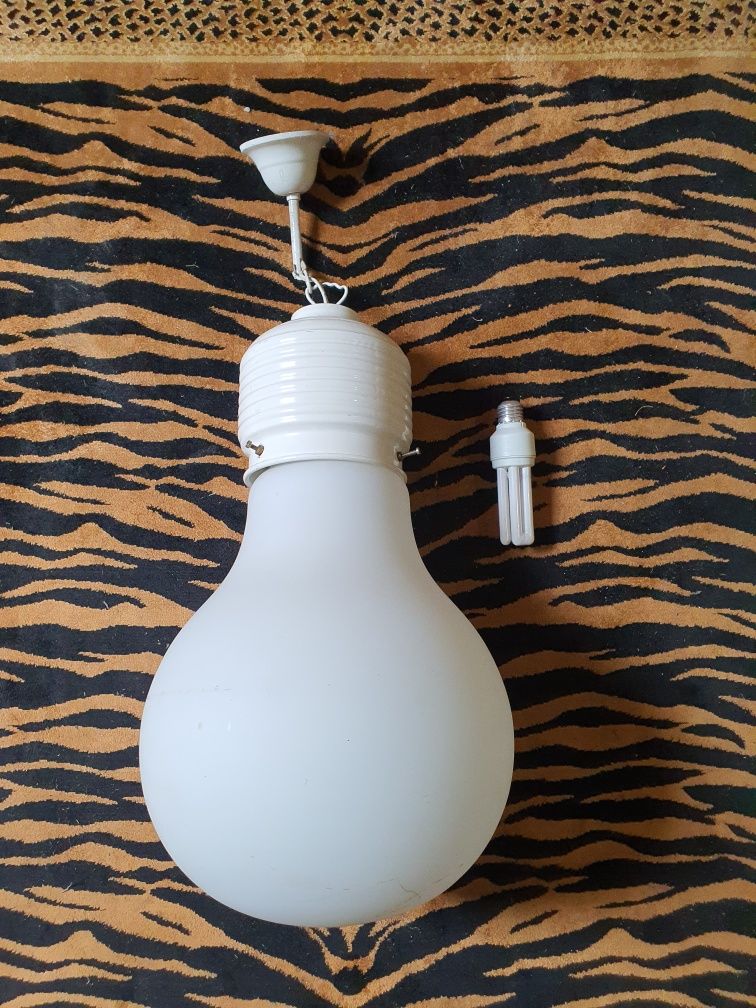 Żarówka lampa wisząca dla dzieci wielka do pokoju biała
