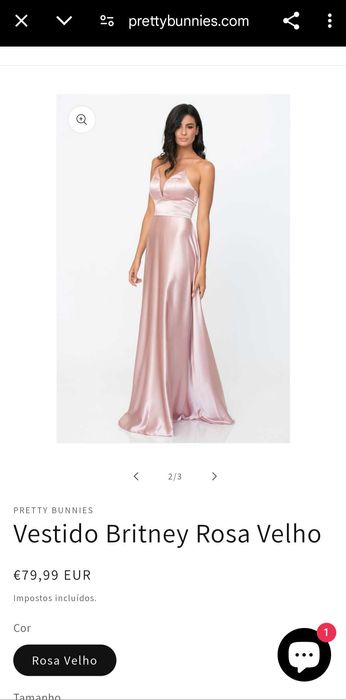 Vestido de cerimónia rosa velho da Pretty Bunnies