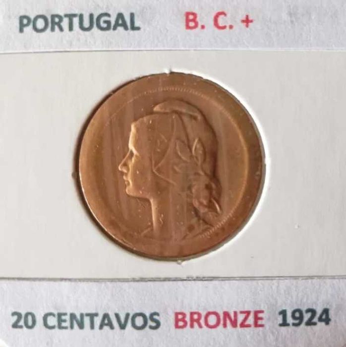 2 Moedas 20 Centavos da 1ª República Portuguesa (Emissão Anual Bronze)