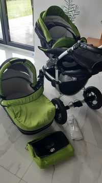 Wózek 2w1 Tako Baby duża gondola i spacerówka z akcesoriami