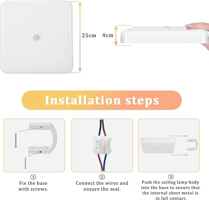 combuh lampa sufitowa z czujnikiem ruchu 30 w ip56 2400 lm vv