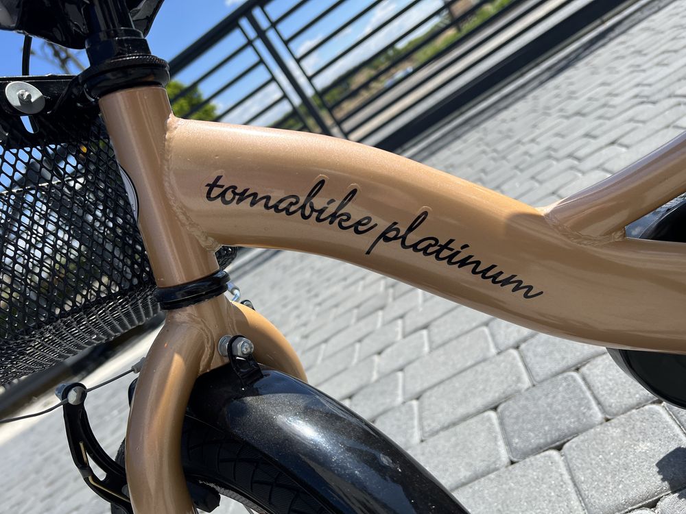 Rower dziecięcy tomabike platinum 14” złoty
