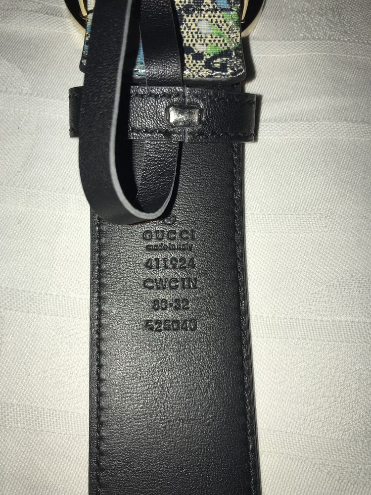 Ремень Gucci Supreme Blooms Belt Gold GG Buckle
