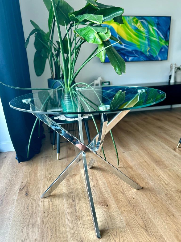 Stolik szklany okrągły 90cm Mielec