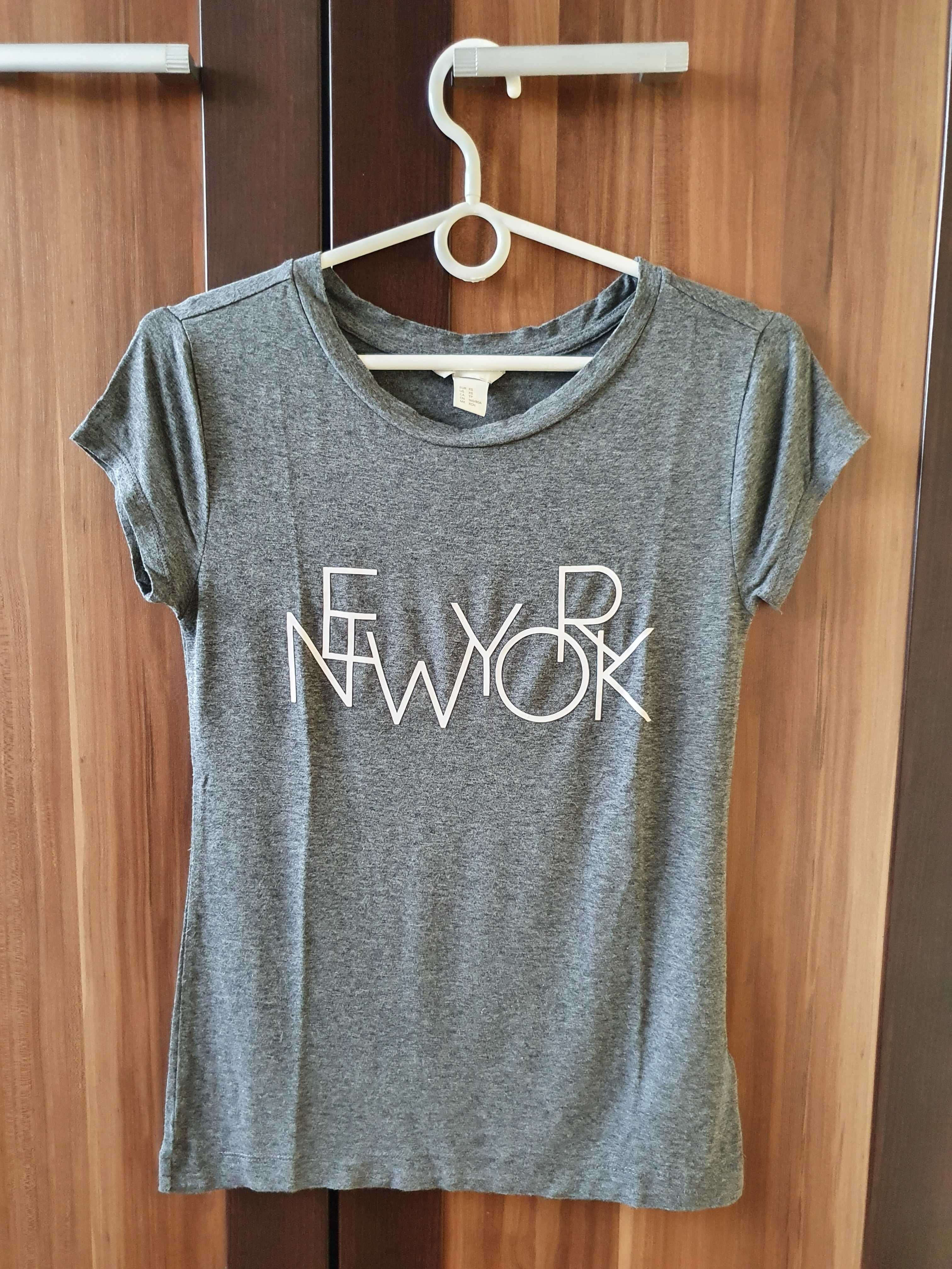 H&M koszulka damska bluzka t-shirt XS/34