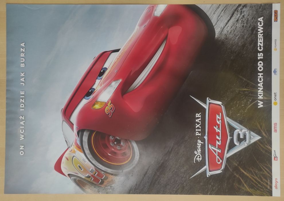 Auta 3 - Disney Pixar - plakat kinowy - Zygzak McQueen - 70 x 100 cm