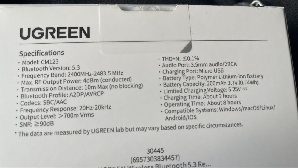 Adapter audio ugreen 5.3. cm123